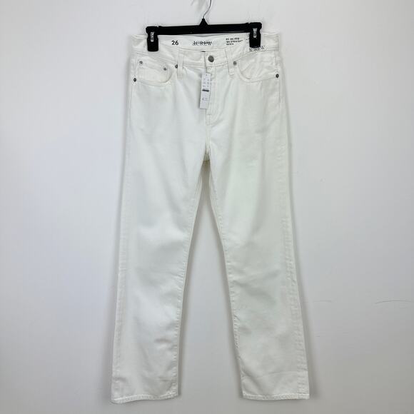 J.Crew Mid Rise Straight Jean 1984 Rigid White Denim Womens Relaxed US 26 NWT - Picture 7 of 14